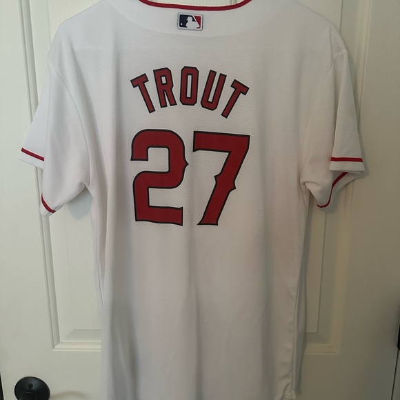 Majestic Angels Baseball Jersey - White - Picture 2 of 3